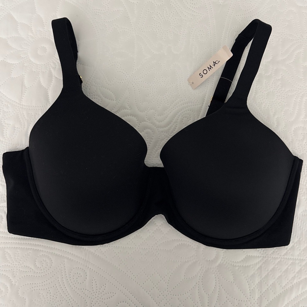 Soma Embraceable Perfect Coverage Bra 40DD Black Underwire